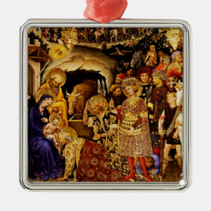 Aanbidding der Wijzen door Gentile da Fabriano Metalen Ornament