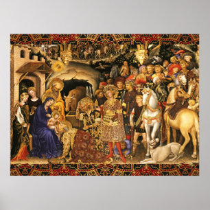 AANBIDDING DER WIJZEN  Gentile Da Fabriano, Kerstm Poster