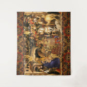 AANBIDDING DER WIJZEN Gentile Da Fabriano, Kerstm Wandkleed (Voorkant)