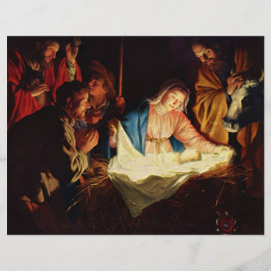 Aanbidding door de herders - Honthorst Flyer