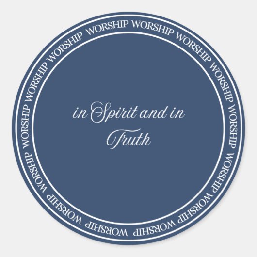 Aanbidding - Flush Seal Ronde Sticker (Voorkant)