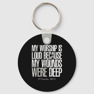Aanbidding is luid omdat wonden diep psalm 147_3 sleutelhanger