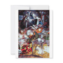 Aanbidding - Moderne Religieuze Kerst Kaart