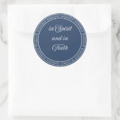 Aanbidding - Spoelzegel Ronde Sticker (Tas)