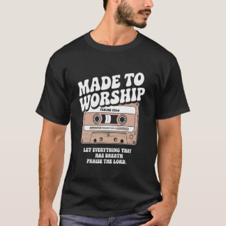 Aanbidding T-shirt Christelijke Muziek Retro Casse