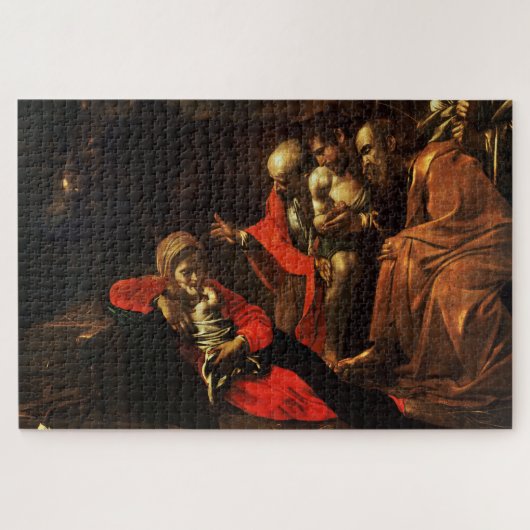 Aanbidding van de Herders (Caravaggio) Legpuzzel (Horizontaal)