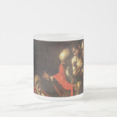 Aanbidding van de Herders (Caravaggio) Matglas Koffiemok (Center)