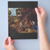 Aanbidding van de Herders door Giorgione Flyer (Hand)
