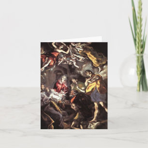 Aanbidding van de herders - El Greco Feestdagen Kaart