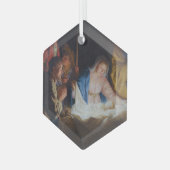 Aanbidding van de herders - Honthorst - Kerstmis Glas Ornament (Voorkant links)