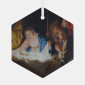 Aanbidding van de herders - Honthorst - Kerstmis Glas Ornament (Achterkant)