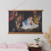 Aanbidding van de herders - Honthorst - Kerstmis Hangend Wandkleed (Slaapkamer)