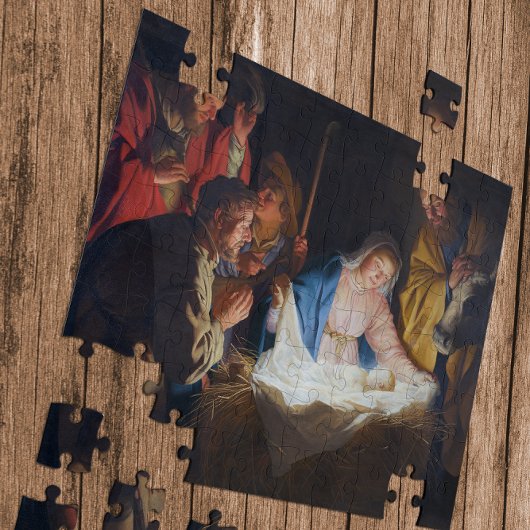 Aanbidding van de herders - Honthorst - Kerstmis Legpuzzel