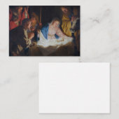 Aanbidding van de herders - Honthorst - Kerstmis Notitiekaartje (Voorkant / Achterkant)