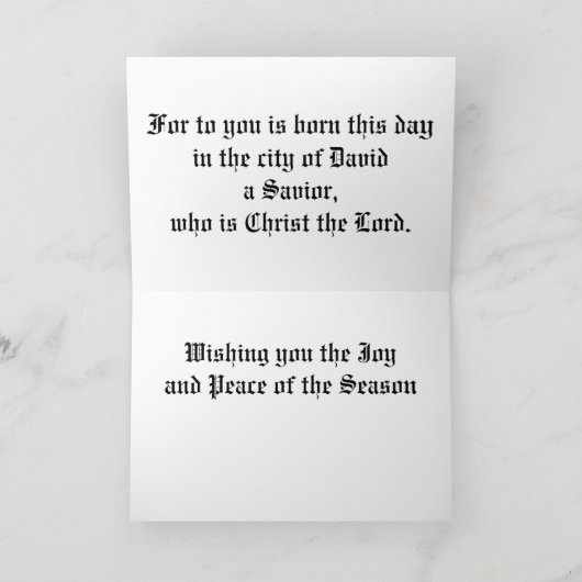 Aanbidding van de herders Kerst Kaart (Binnen)