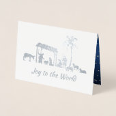 Aanbidding van de Herders. Kerstluxe Folie Kaarten (Voorkant)