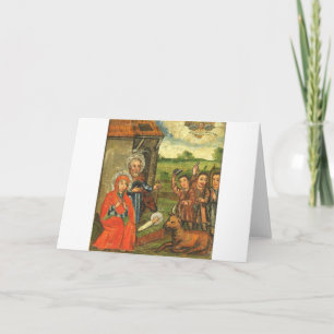 Aanbidding van de herders Oekraïense icoon Feestdagen Kaart