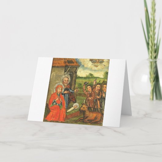 Aanbidding van de herders Oekraïense icoon Feestdagen Kaart (Voorkant)