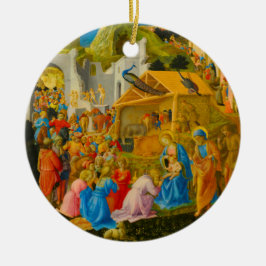 Aanbidding van de Magi Ronde Kerst Ornament