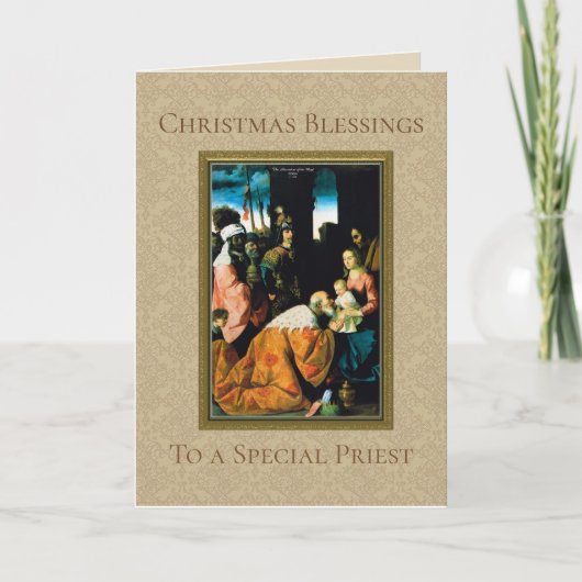 Aanbidding van de Magische Kerst Driekoningen Feestdagen Kaart (Voorkant)