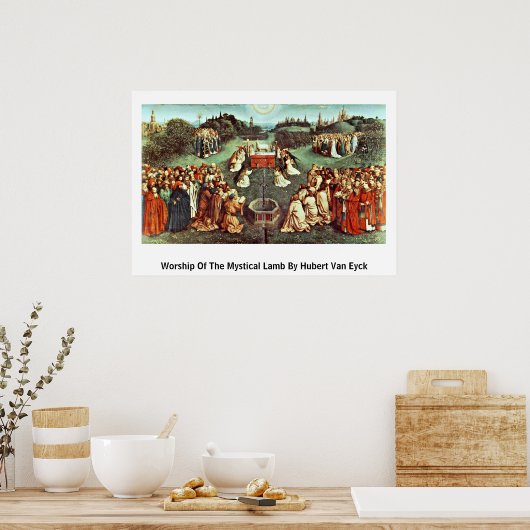 Aanbidding van de mystieke lammeren door Hubert va Poster (Keuken)