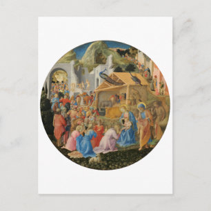 Aanbidding van de Wijzen door Fra Angelico en Fili Briefkaart