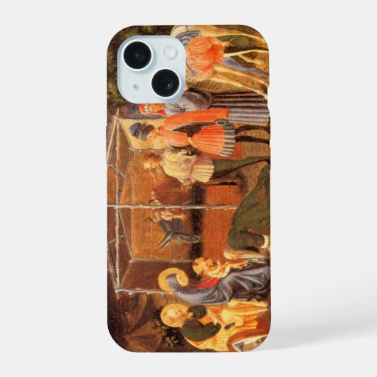 AANBIDDING VAN DE WIJZEN KERST PERKAMENT iPhone 15 CASE (Achterkant)
