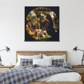 Aanbidding van het Christuskind Botticelli Canvas Afdruk (Insitu (Slaapkamer))
