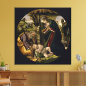 Aanbidding van het Christuskind Botticelli Canvas Afdruk (Insitu (Woonkamer))