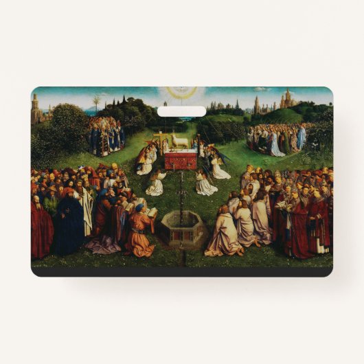 Aanbidding van het Lam door Jan van Eyck Badge (Voorkant)