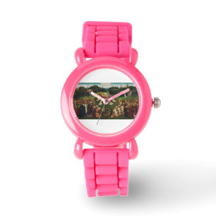 Aanbidding van het Lam door Jan van Eyck Horloge