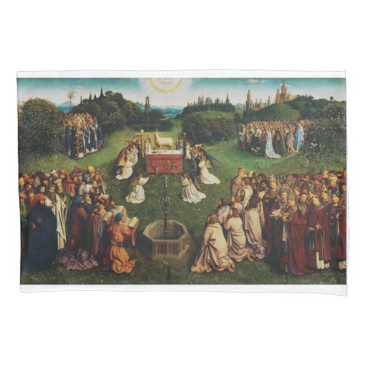 Aanbidding van het Lam door Jan van Eyck Kussensloop (Voorkant)