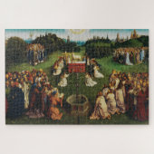 Aanbidding van het Lam door Jan van Eyck Legpuzzel (Horizontaal)