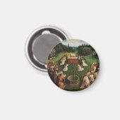 Aanbidding van het Lam door Jan van Eyck Magneet (Voorkant / Achterkant)