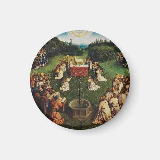 Aanbidding van het Lam door Jan van Eyck Magneet (Voorkant)
