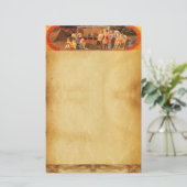 AANBIDDING VAN HET MAGISCHE KERSTPERKAMENT BRIEFPAPIER (Staand voorkant)