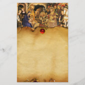 AANBIDDING VAN MAGI, Geboorte Kerstmis Perkament Briefpapier (Voorkant)