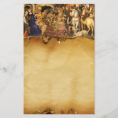 AANBIDDING VAN MAGI, Geboorte Kerstmis Perkament Briefpapier (Voorkant)