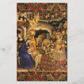 AANBIDDING VAN MAGI, Geboorte Kerstmis Perkament Briefpapier (Achterkant)