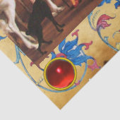 AANBIDDING VAN MAGI KERSTBLOEMENPERKAMENT, PARELTJ TISSUEPAPIER (Detail)