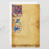 AANBIDDING VAN MAGI KERSTMIS PERKAMENT Red Gem Briefpapier (Voorkant / Achterkant)