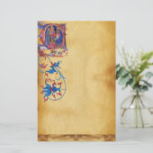 AANBIDDING VAN MAGI KERSTMIS PERKAMENT Red Gem Briefpapier (Staand voorkant)