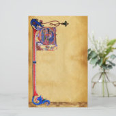 AANBIDDING VAN MAGI KERSTMIS PERKAMENT Red Gem Briefpapier (Staand voorkant)