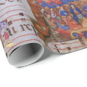 AANBIDDING VAN MAGI KOORMUZIEK KERSTPERKAMENT CADEAUPAPIER (Rol Hoek)