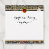 AANBIDDING VAN MAGI Morris, Burne-Jones Rechthoeki Bedankjes Labels (Achterkant)