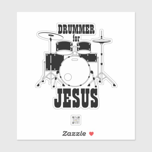 Aanbiddingsteam Sticker Drummer voor Jesus (Vel)