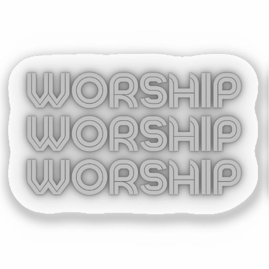 Aanbiddingstekst in grijs sticker (Voorkant)