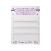 Aanbieden - Grote lijst van belangrijke dingen die Notitieblok (Linkerzijde)