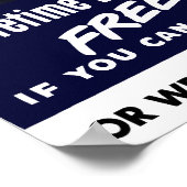 Aanbieden in een trots beroep! poster (Hoek)