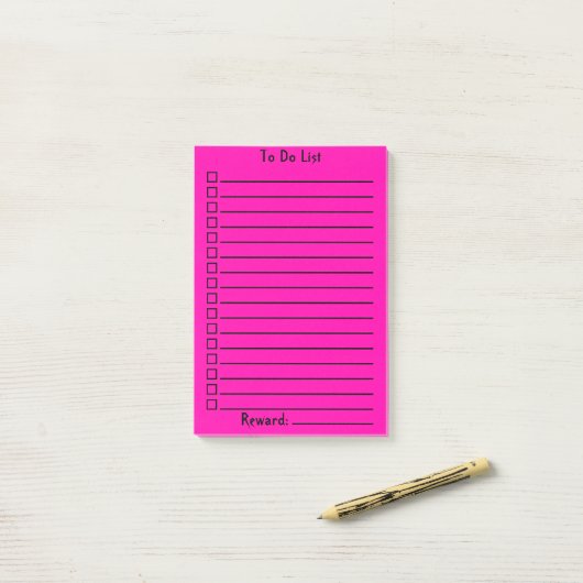 Aanbieden | Intense roze Post-it® Notes (Op bureau)
